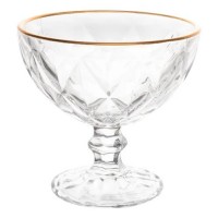 CJ 6 TAÇAS SOBREM DIAMOND FIO OURO 250ML